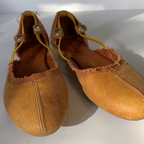 Pataugas leather & canvas flats strapped 37 - Picture 5 of 6